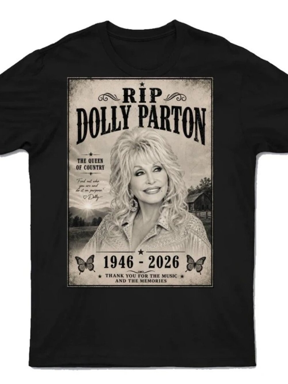 Rip Dolly Parton 1946-2026 Thank You For The Music And The Memories Shirt